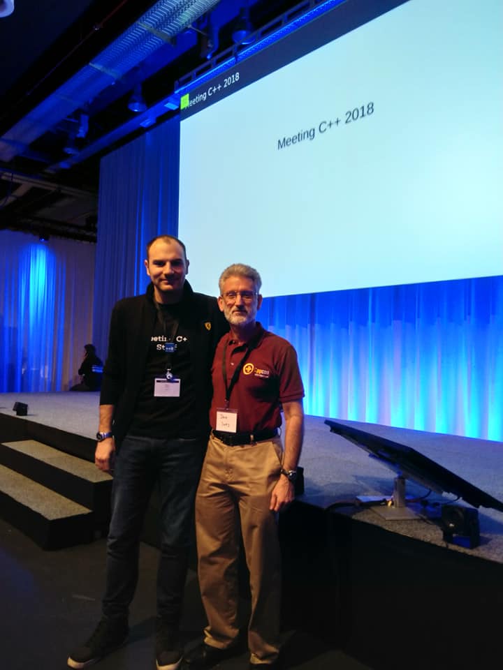 Con Dan Saks a Meeting C++ 2018